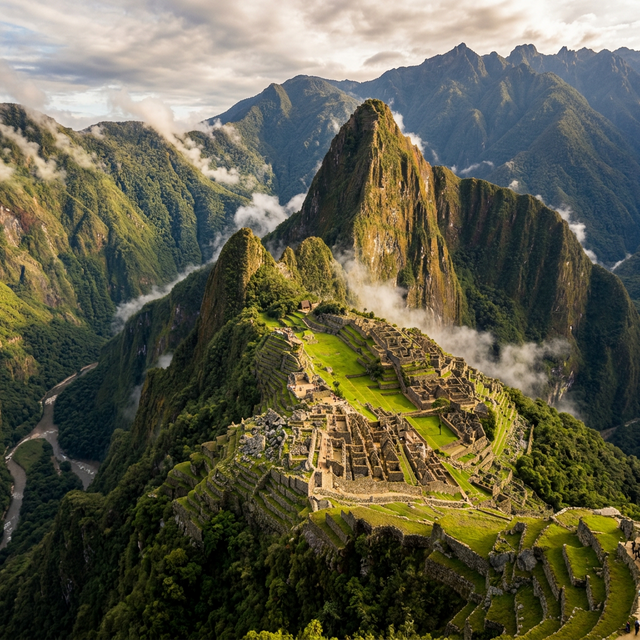 Machu Picchu aerial view